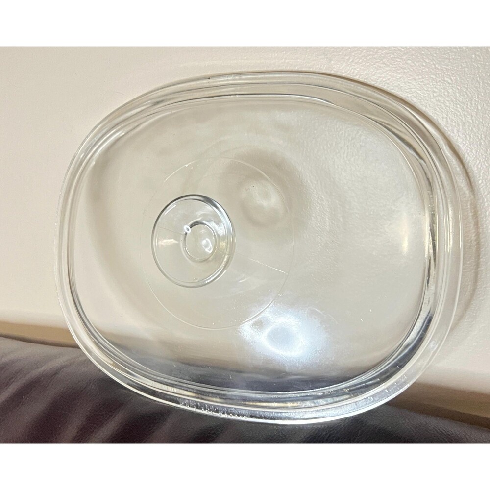 Original Vintage Pyrex Clear Oval Casserole Lid For 1 1/2 Quart Oval Casser Dish